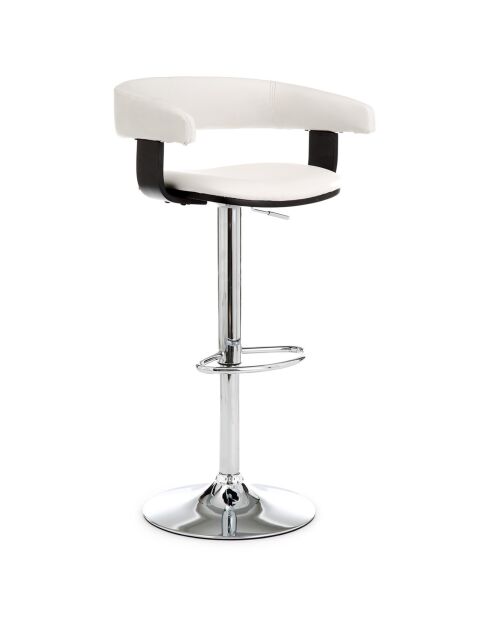 Tabouret Casting blanc/chrome - 82/102x54x46 cm