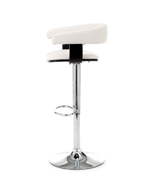 Tabouret Casting blanc/chrome - 82/102x54x46 cm