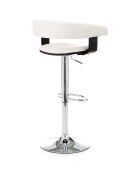 Tabouret Casting blanc/chrome - 82/102x54x46 cm