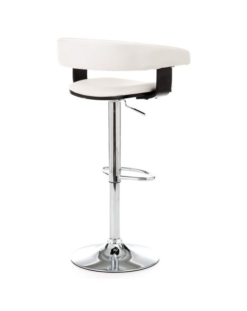 Tabouret Casting blanc/chrome - 82/102x54x46 cm