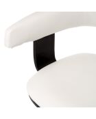 Tabouret Casting blanc/chrome - 82/102x54x46 cm