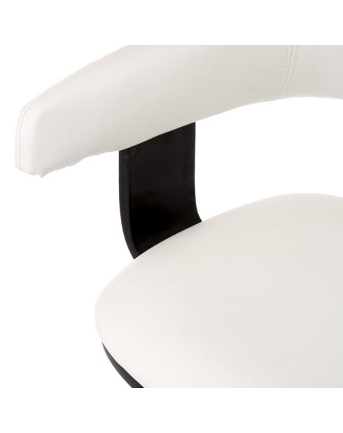Tabouret Casting blanc/chrome - 82/102x54x46 cm