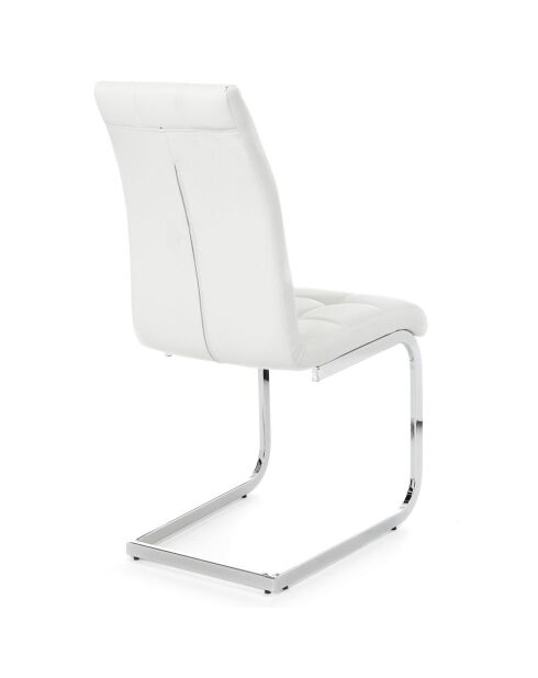 4 Chaises Cozy blanches - 98x44x58 cm