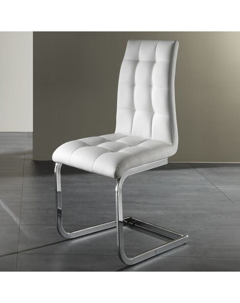 4 Chaises Cozy blanches - 98x44x58 cm