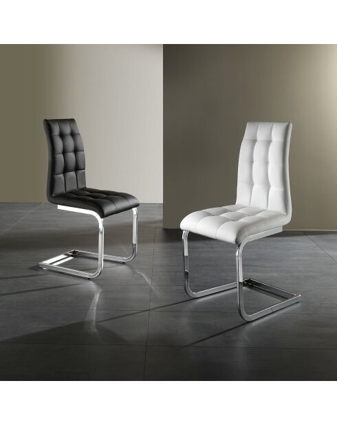 4 Chaises Cozy blanches - 98x44x58 cm