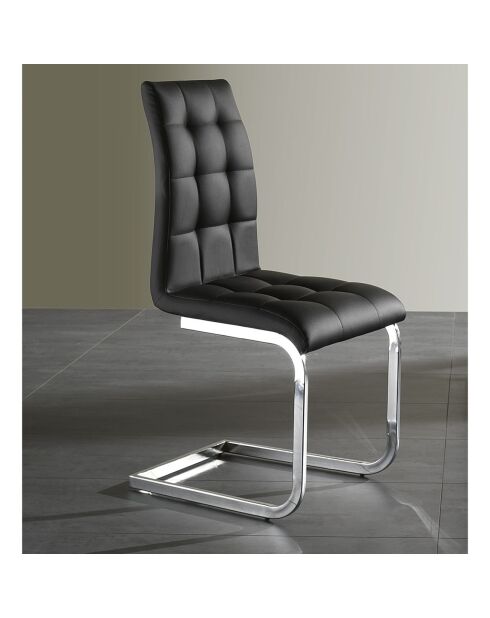 4 Chaises Cozy noires - 98x44x58 cm