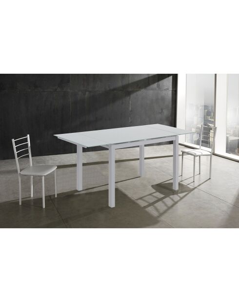 Table à rallonge Fast blanche - 76x110x70 cm