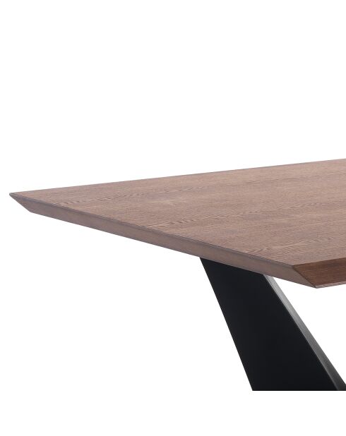 Table Cleft noir/noyer - 76x100x200 cm