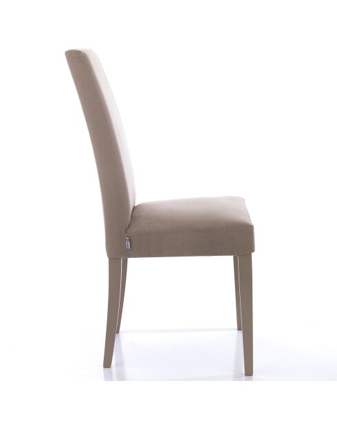 2 Chaises en velours Lella grises - 100x46x45 cm