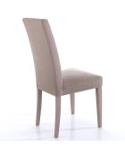 2 Chaises en velours Lella grises - 100x46x45 cm