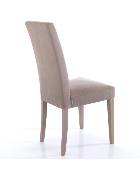 2 Chaises en velours Lella grises - 100x46x45 cm