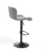 2 Tabourets de bar Diamond gris/noir - 87/107x48x55 cm
