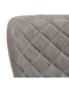 2 Tabourets de bar Diamond gris/noir - 87/107x48x55 cm
