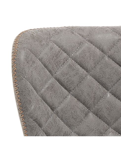 2 Tabourets de bar Diamond gris/noir - 87/107x48x55 cm