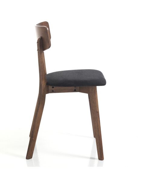 2 Chaises Varm noyer/gris - 80x44x47 cm