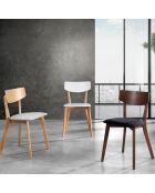 2 Chaises Varm noyer/gris - 80x44x47 cm