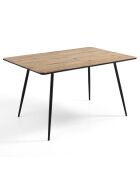 Table à rallonge Frugo chêne/noir - 76x80x120 cm