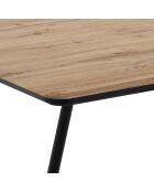 Table à rallonge Frugo chêne/noir - 76x80x120 cm