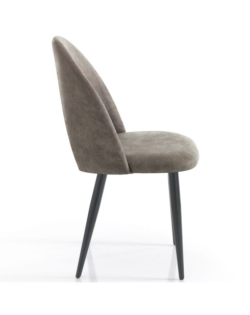 4 Chaises Nail gris/noir - 87x48x54 cm