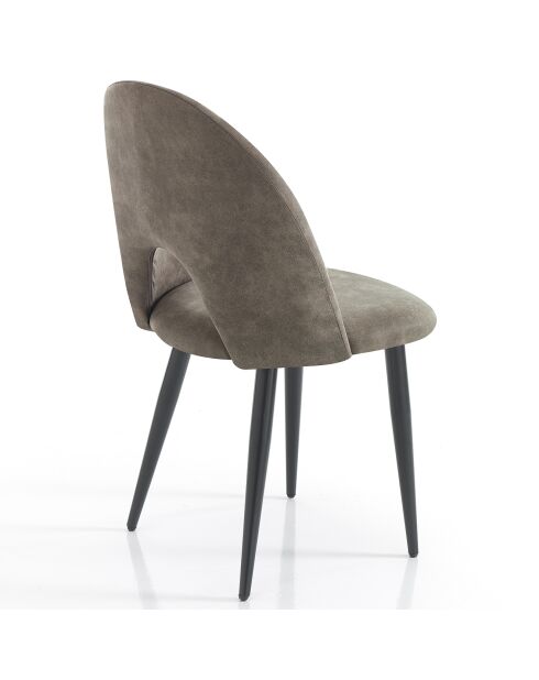 4 Chaises Nail gris/noir - 87x48x54 cm