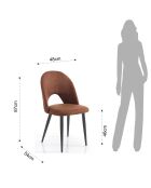 4 Chaises Nail marron - 87x48x54 cm
