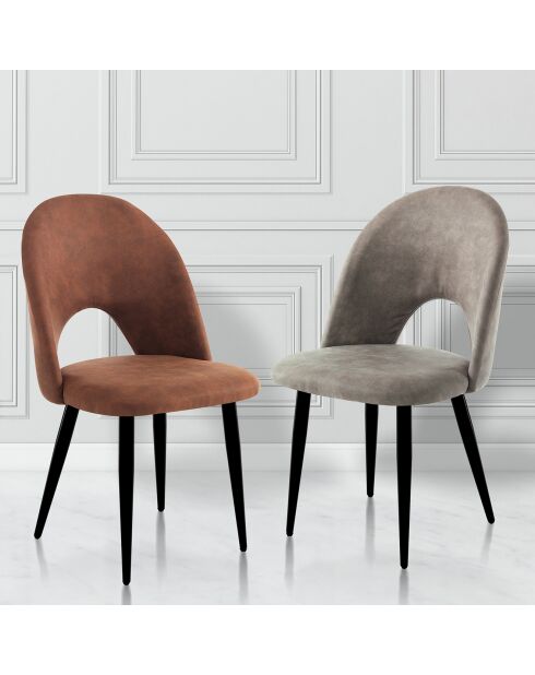 4 Chaises Nail marron - 87x48x54 cm