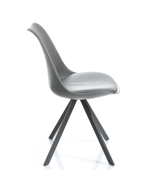 4 Chaises Kiki Slim grises - 82x48x58 cm