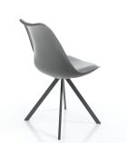 4 Chaises Kiki Slim grises - 82x48x58 cm