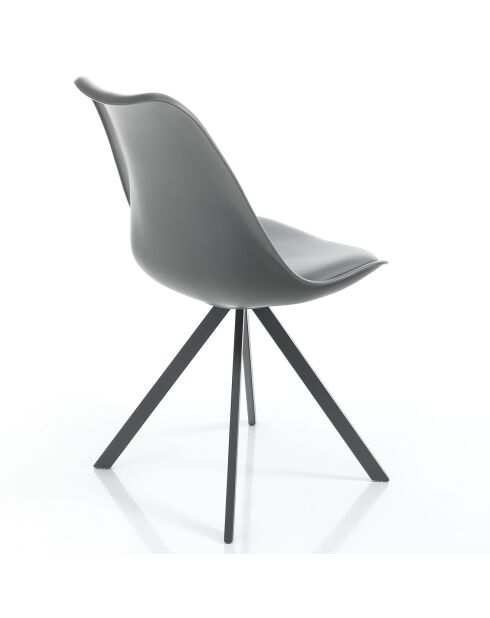 4 Chaises Kiki Slim grises - 82x48x58 cm