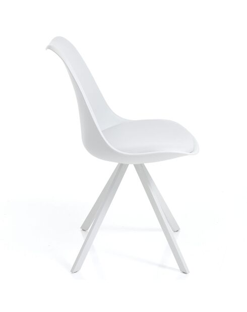 4 Chaises Kiki Slim blanches - 82x48x58 cm