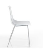 4 Chaises d'intérieur/extérieur Oslo blanches - 88x46x53 cm