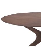 Table ronde Tallin noyer - 75x137 cm