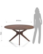 Table ronde Tallin noyer - 75x137 cm