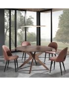 Table ronde Tallin noyer - 75x137 cm