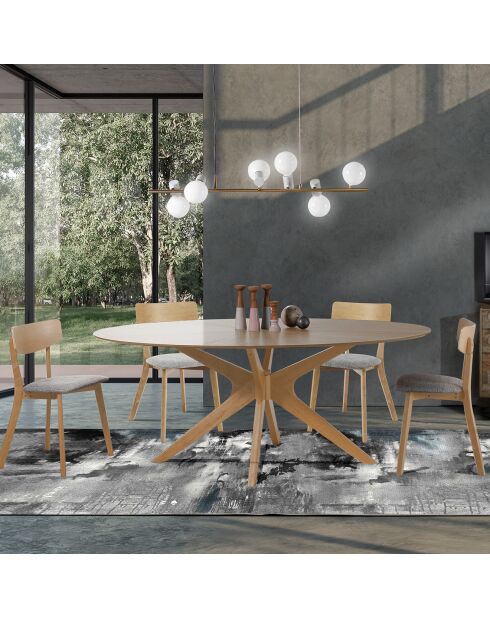 Table en Bois Tallin chêne - 75x110x190 cm