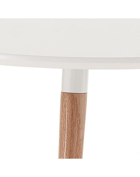 Table ronde extensible Ego blanc/chêne - 75x120 cm