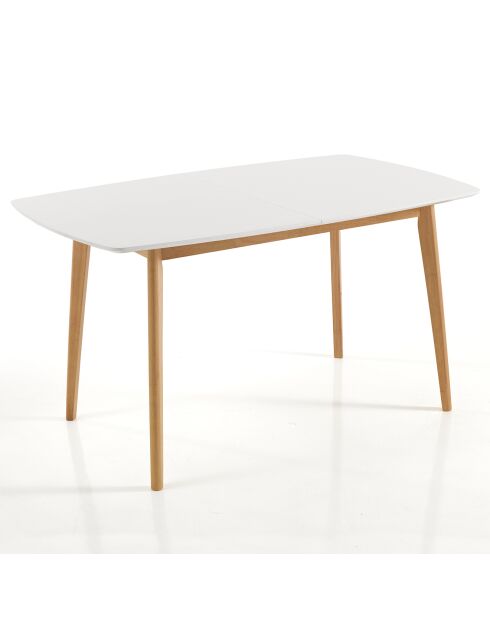 Table à rallonge Still blanc/chêne - 75x75x120/150 cm