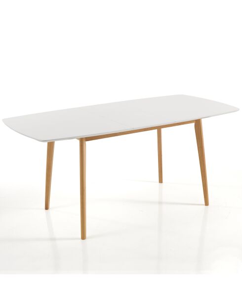 Table à rallonge Still blanc/chêne - 75x75x120/150 cm