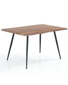 Table/Bureau Nell-B noir/chêne - 76x80x120 cm
