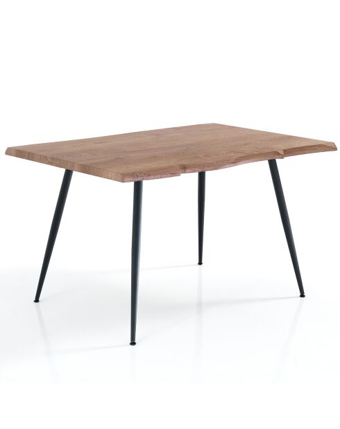 Table/Bureau Nell-B noir/chêne - 76x80x120 cm