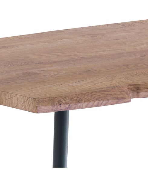 Table/Bureau Nell-B noir/chêne - 76x80x120 cm