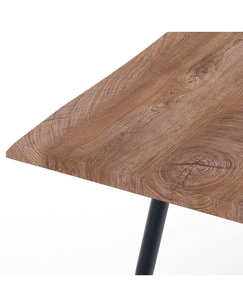 Table/Bureau Nell-B noir/chêne - 76x80x120 cm