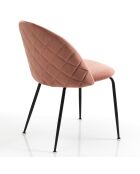 4 Chaises Selly rose poudré - 76x53x56 cm