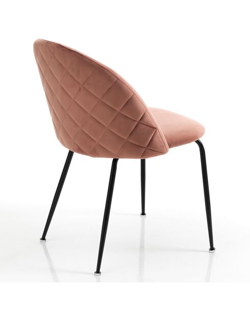 4 Chaises Selly rose poudré - 76x53x56 cm