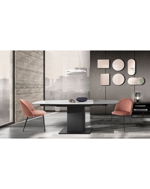 4 Chaises Selly rose poudré - 76x53x56 cm