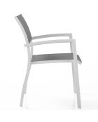 2 Chaises d'intérieur/extérieur Nydri blanc/gris - 86x56x62 cm