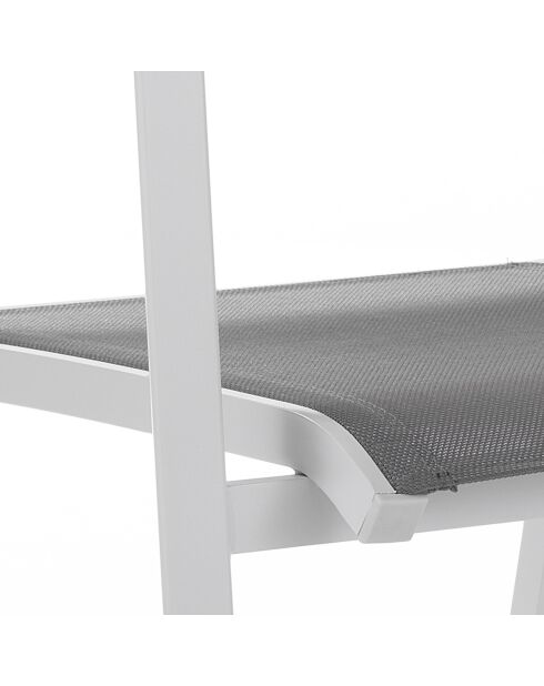 2 Chaises d'intérieur/extérieur Nydri blanc/gris - 86x56x62 cm
