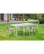 2 Chaises d'intérieur/extérieur Nydri blanc/gris - 86x56x62 cm