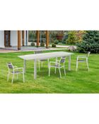2 Chaises d'intérieur/extérieur Nydri blanc/gris - 86x56x62 cm