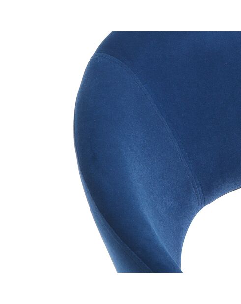 2 Chaises Edda bleu/doré - 82x64x56 cm